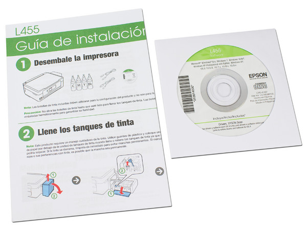 Multifuncional Epson  EcoTank L455, Impresora, Copiadora y Escáner, Wi-Fi, Sistema de Tanques de Tinta.