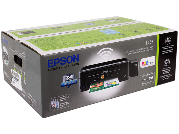 Multifuncional Epson  EcoTank L455, Impresora, Copiadora y Escáner, Wi-Fi, Sistema de Tanques de Tinta.