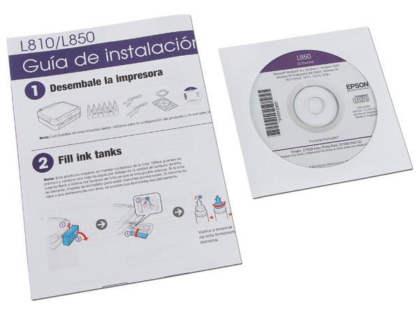 Multifuncional Fotográfica Epson EcoTank L850, Impresora, Copiadora y Escáner, Sistema de Tanques de Tinta, USB 2.0.