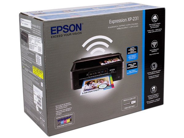 Multifuncional de Inyección Epson Expression XP-231, Impresora, Copiadora y Escáner, Wi-Fi, USB.