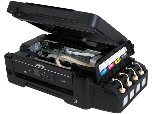 Multifuncional Epson EcoTank L475, Impresora, Copiadora y Escáner, Sistema de Tanques de Tinta, Wi-Fi, USB.