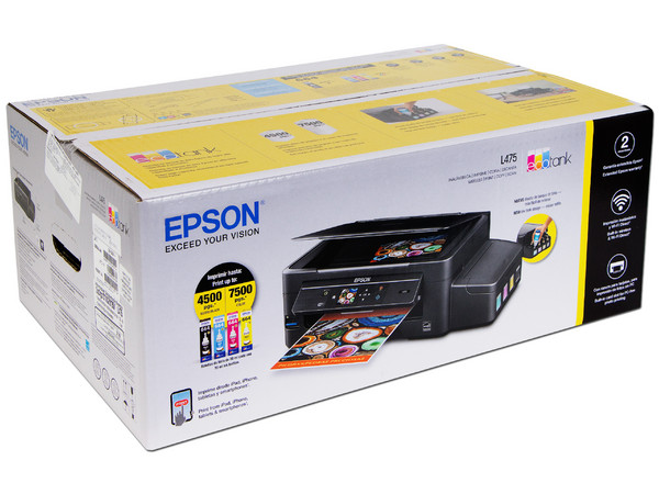 Multifuncional Epson EcoTank L475, Impresora, Copiadora y Escáner, Sistema de Tanques de Tinta, Wi-Fi, USB.