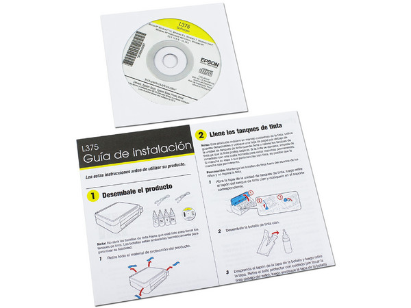 Multifuncional Epson EcoTank L375, Impresora, Copiadora y Escáner, Sistema de Tanques de Tinta, Wi-Fi, USB.