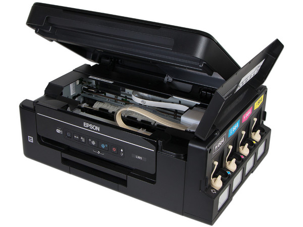 Multifuncional Epson EcoTank L395, Impresora, Copiadora y Escáner, Sistema de Tanques de Tinta, Wi-Fi, USB.