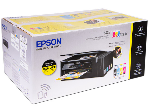 Multifuncional Epson EcoTank L395, Impresora, Copiadora y Escáner, Sistema de Tanques de Tinta, Wi-Fi, USB.