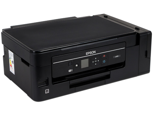 Multifuncional Epson EcoTank L495, Impresora, Copiadora y Escáner, con Sistema de Tanques de Tinta, USB, Wi-Fi Direct.