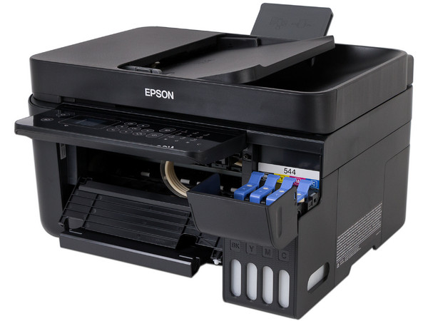 Multifuncional a color Epson EcoTank L5190, Impresora, Copiadora, Escáner y Fax, Sistema de Tanques de Tinta, Wi-Fi, Ethernet, USB.