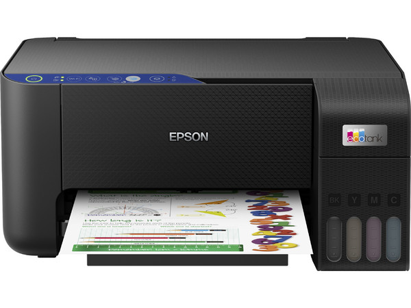 Multifuncional Epson EcoTank L3251, Sistema de Tanques de Tinta, Impresora, Copiadora y Escáner, Resolución Máxima de Impresión de hasta 5760 x 1440 DPI, Velocidad de Impresión en Negro de 33 ppm, Wi-Fi, USB, Color Negro.