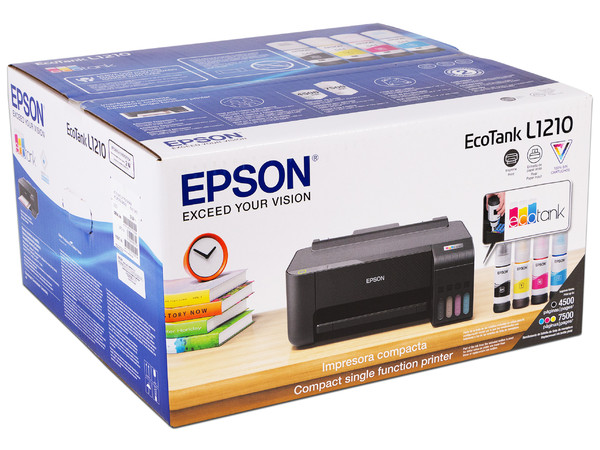 Impresora de Sistema de Tanques de Tinta a Color Epson EcoTank L1210, Resolución hasta 5760 x 1440 dpi, USB.
