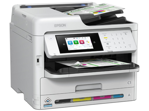 Multifuncional Epson WorkForce Pro WF-C5890, Sistema de Bolsas de Tinta Reemplazables, Impresora, Copiadora y Escáner, Wi-Fi, USB.