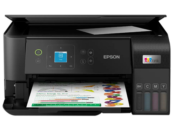 Multifuncional Epson EcoTank L3560, Impresora, Copiadora y Escáner, Sistema de Tanques de Tinta, Wi-Fi, USB.