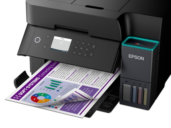 Impresora Multifuncional a Color Epson EcoTank L6370, Wi-Fi, Dúplex Automático, 4800x1200 DPI, 18 PPM Negro, 9 PPM Color.