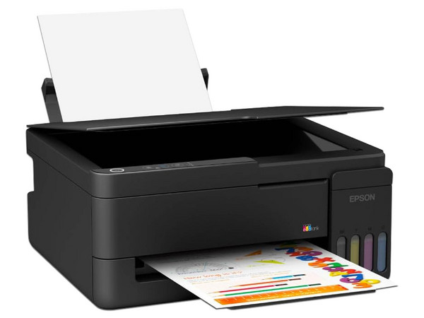 Multifuncional a Color Epson EcoTank L3310 , Resolución de Impresión 5760 x 1440 DPI, Impresora, Copiadora, Escáner, USB. Color Negro.