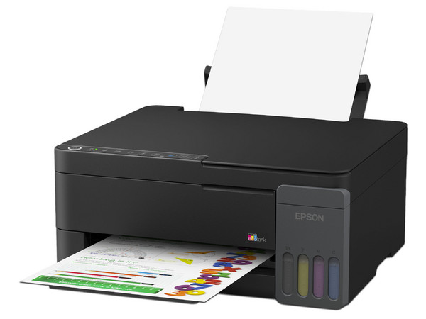 Multifuncional a Color Epson EcoTank L3350, Resolución de Impresión 5760 x 1440 DPI, Impresora, Copiadora, Escáner, Wi-Fi, USB. Color Negro.
