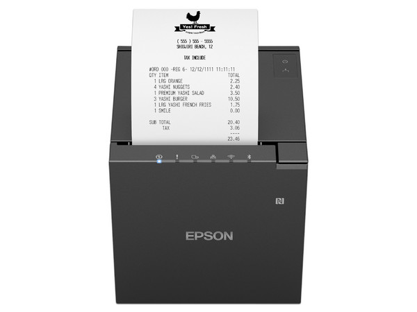 Miniprinter Térmica para tickets EpsonTM-mM30III de 80mm, 203 ppp, Ethernet, Color Negro.