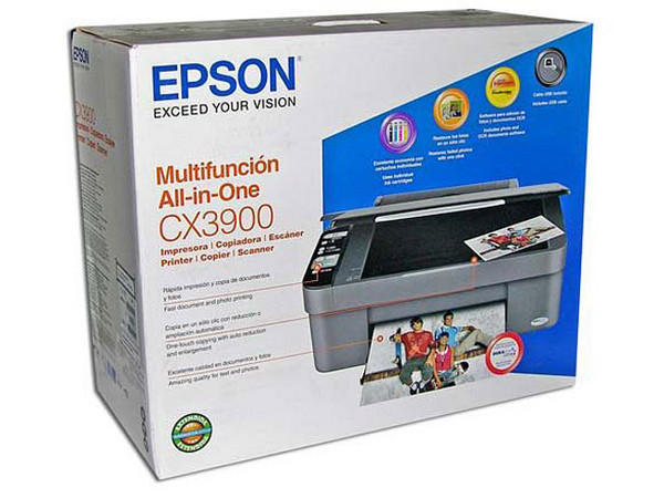 Multifuncional Epson Stylus CX3900 Impresora, Copiadora y Scanner, Resolución hasta 5760 x 1440 dpi.