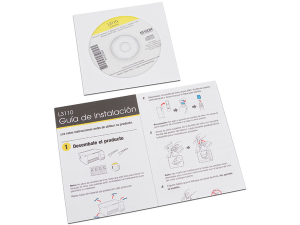 Multifuncional Epson EcoTank L3110, Impresora, Copiadora y Escáner, Sistema de Tanques de Tinta, USB. Incluye kit de Botellas de Tinta.