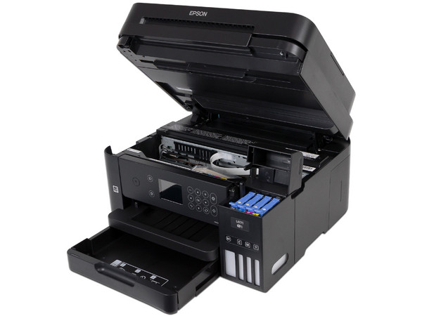 Multifuncional de tanques de Tinta a Color Epson EcoTank L6171, Impresora, Copiadora, Escáner, resolución hasta 4800 x 1200 DPI, Wi-Fi, Ethernet, USB. Incluye Botellas de Tinta.