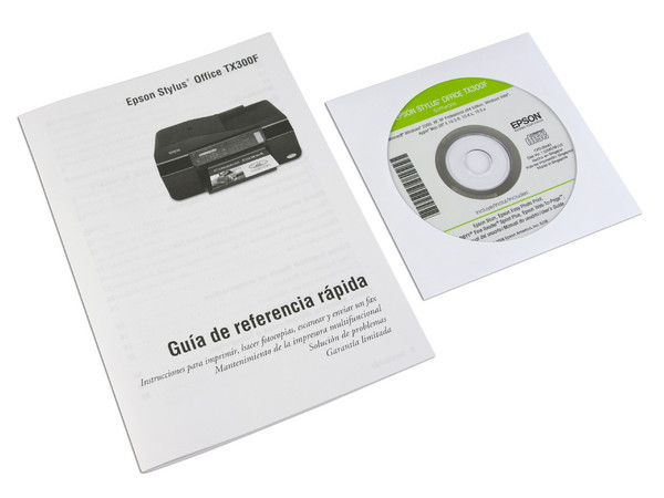 Multifuncional Epson Stylus TX300F, Impresora, Copiadora, Escáner y Fax, Resolución hasta 5760 x 1440 dpi.