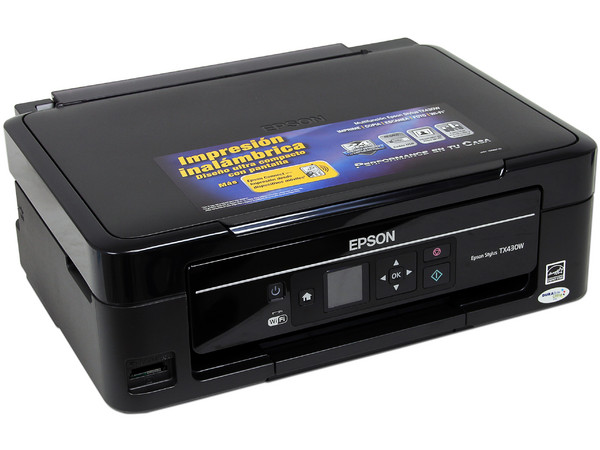 Multifuncional Epson Stylus TX430W, Impresora, Copiadora y Escáner, Resolución hasta 5760 x 1440 dpi, Wi-Fi 802.11b/g/n, Pantalla de 1.44