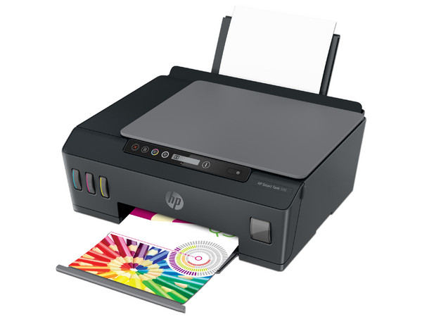 Multifuncional de inyección HP Smart Tank 500, Impresora, Copiadora, Fax y Escáner, 1200 dpi, Sistema de Tanques de Tinta, USB.