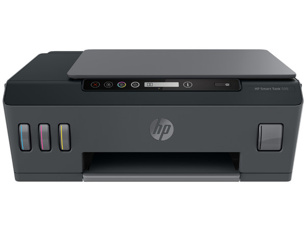 Multifuncional de inyección HP Smart Tank 500, Impresora, Copiadora, Fax y Escáner, 1200 dpi, Sistema de Tanques de Tinta, USB.