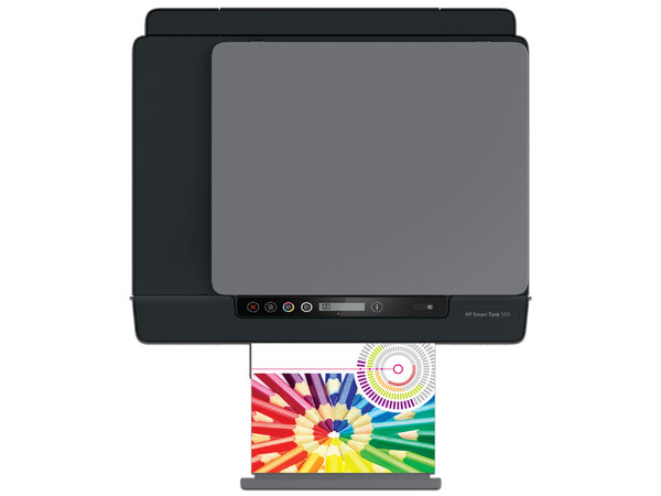 Multifuncional de inyección HP Smart Tank 500, Impresora, Copiadora, Fax y Escáner, 1200 dpi, Sistema de Tanques de Tinta, USB.