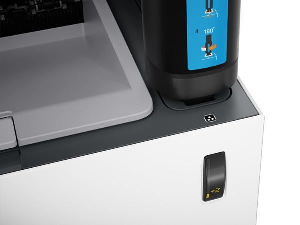 Impresora Monocromática HP Neverstop Láser 1000N con Sistema de Tanque de Toner, hasta 21 ppm, 600x600ppp, USB, Ethernet.