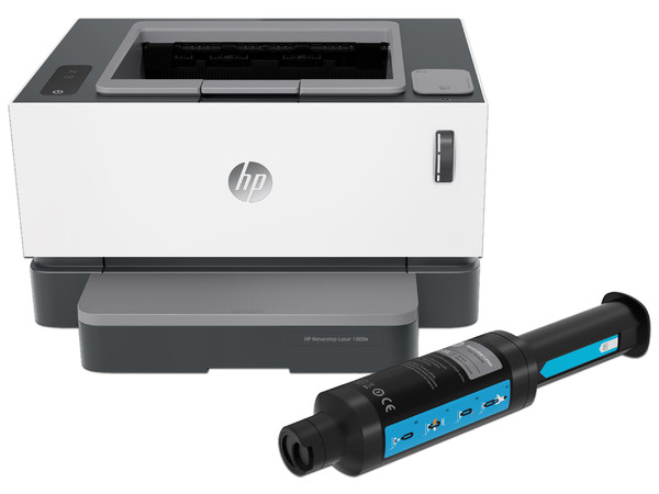 Impresora Monocromática HP Neverstop Láser 1000N con Sistema de Tanque de Toner, hasta 21 ppm, 600x600ppp, USB, Ethernet.