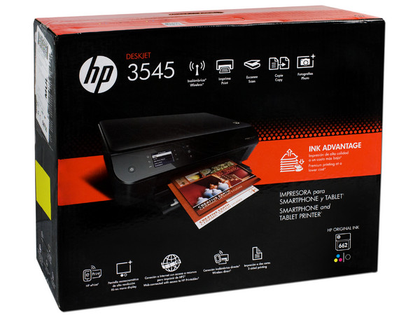 Multifuncional de Inyección HP Deskjet Ink Advantage 3545, Impresora, Copiadora y Escáner, pantalla de 5 cm