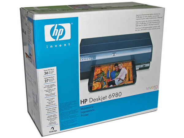 Impresora de Inyección a Color HP DeskJet 6980, 1200dpi, 802.11b o g Wi-Fi incorporado, Ethernet, USB 2.0