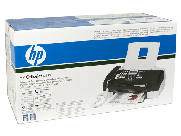 Multifuncional HP Officejet J3680 Impresora, Copiadora, Escáner, Fax y Teléfono.