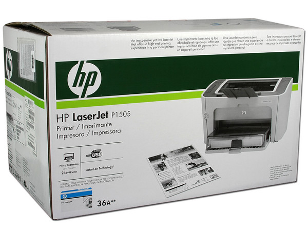 Impresora Láser HP LaserJet P1505 de 24ppm, 600x600 dpi, USB