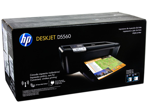 Impresora de Inyección a Color HP Deskjet D5560, resolución hasta 4,800 x 1,200 ppp. Wifi 802.11b/g integrada. 