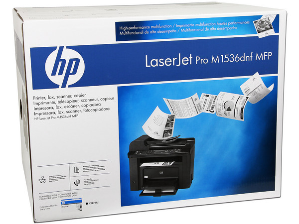 Multifuncional HP LaserJet Pro M1536dnf: Impresora Láser Monocromática, Copiadora, Escáner y Fax, Ethernet, USB. 