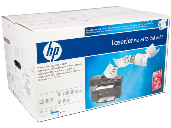 Multifuncional HP LaserJet Pro M1212nf: Impresora Láser Monocromática, Copiadora, Escáner y Fax, Ethernet, USB. 