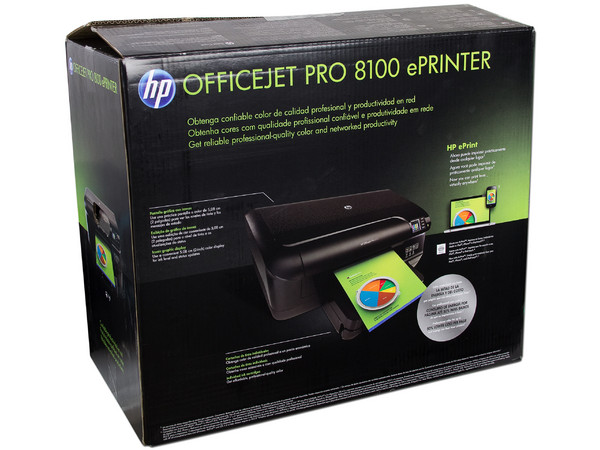 Impresora de Inyección a Color HP Officejet Pro 8100, Resolución hasta 4800 x 1200 dpi, WiFi.