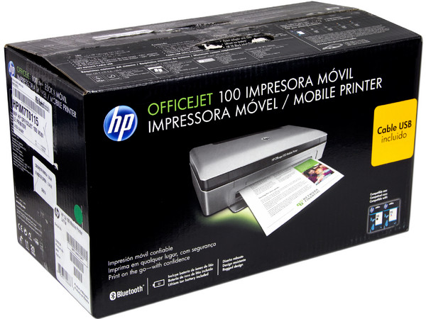 Impresora Portátil HP Officejet 100 Móvil L411a, Resolución hasta 4800 x 1200 dpi, Bluetooth, USB. 