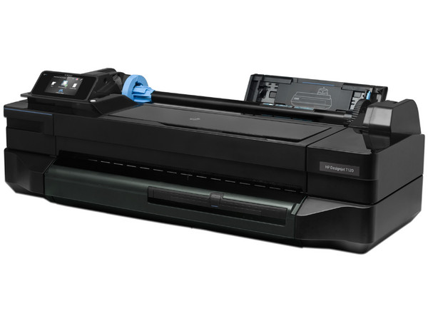 Impresora de inyección de tinta a color HP DesignJet T120, resolución hasta 1200 x 1200 ppp, Wi-Fi, Ethernet, USB.