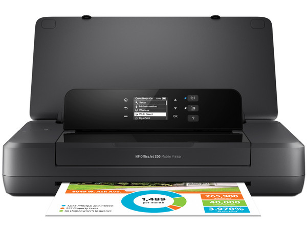 Impresora HP a Color de inyección de tinta HP OfficeJet 200, 1,200 x 1,200 dpi, USB 2.0, Wi-Fi.