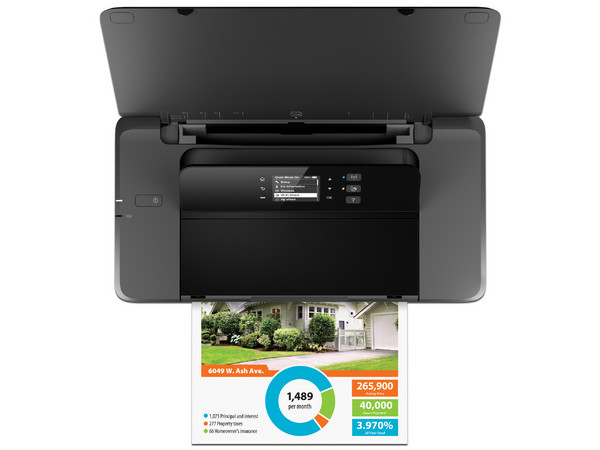 Impresora HP a Color de inyección de tinta HP OfficeJet 200, 1,200 x 1,200 dpi, USB 2.0, Wi-Fi.