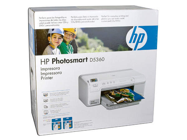 Impresora de Inyección a Color HP Photosmart D5360, resolución 4800 x 1200 dpi.