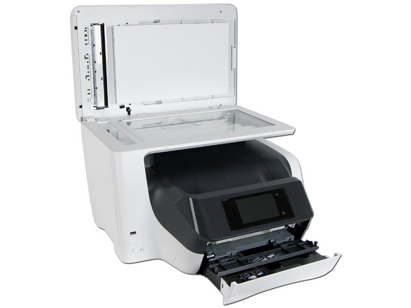 Multifuncional de inyección de tinta a color HP Officejet Pro 8720, Impresora, Copiadora, Escáner y Fax, resolución hasta 4800 x 1200 dpi, Wi-Fi, Ethernet, USB.