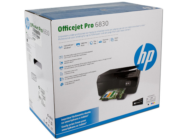 Multifuncional de Inyección a Color HP Officejet Pro 6830, Impresora, Copiadora y Escáner, pantalla touch de 2.65