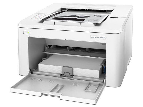 Impresora laser HP LaserJet Pro M203dw, 1200 x 1200 dpi, USB 2.0, Ethernet.