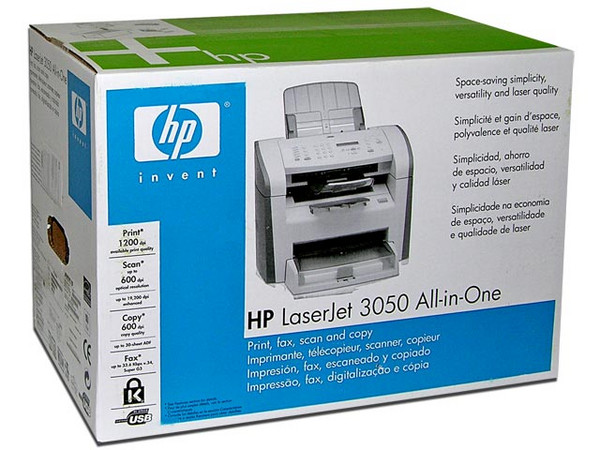 Multifuncional HP LaserJet 3050. Impresora/Copiadora/Fax. 19 PPM, 1200DPI, Interfase USB