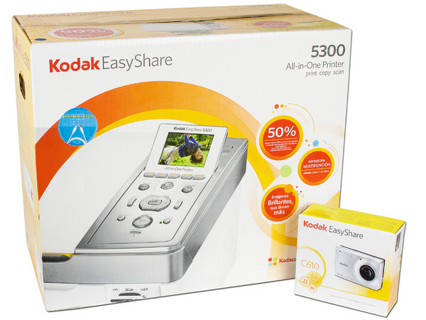 Multifuncional Kodak EasyShared 5300, Impresora, Copiadora y Escáner incluye cámara Kodak EasyShare C610 con 6.2 MP