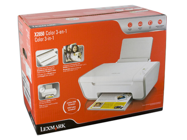 Multifuncional Lexmark X2650, Impresora, Copiadora y Escáner.