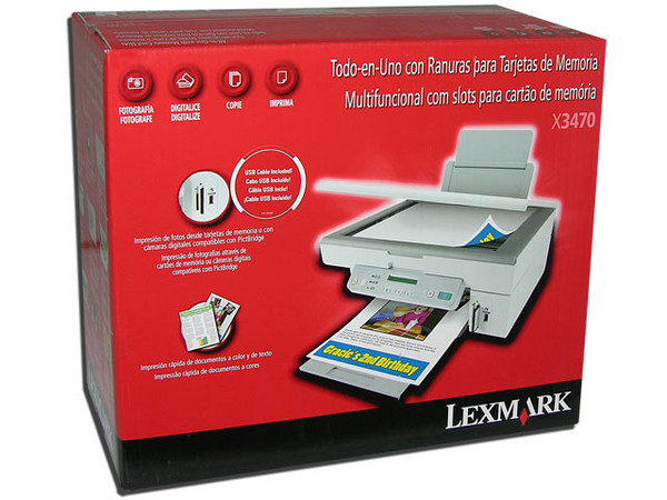 Multifuncional Lexmark X3470, Impresora, Scanner y Copiadora.