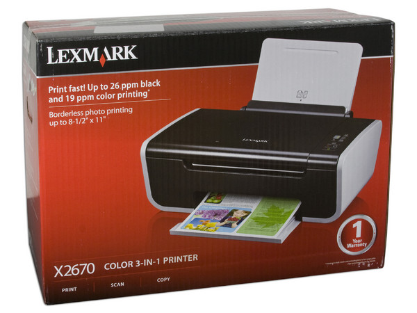 Multifuncional Lexmark X2670, Impresora, Copiadora y Escáner.